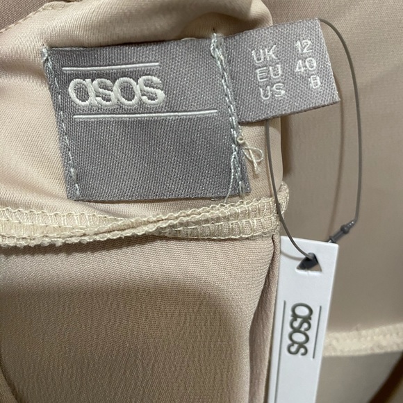 Satin Ruffle Hem Pinny Bodice Maxi by ASOS - Picture 5 of 8